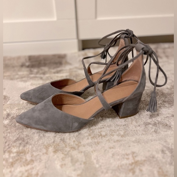 Halogen Lace-Up Pump Grey Suede - Picture 4 of 9